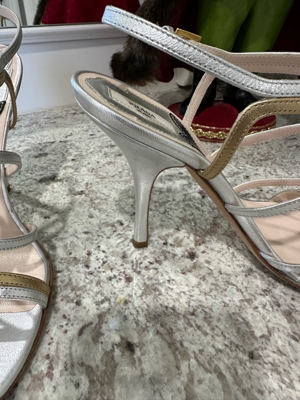 Prada Vintage Leather T-Strap Heels
Size: 37/7; Like new, beautiful condition - Picture 9 of 10